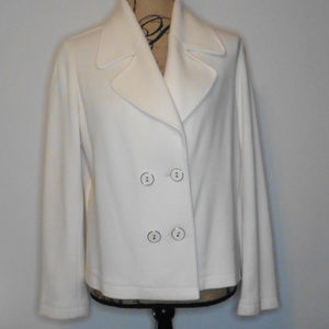 Chicos double breasted sweater jacket.